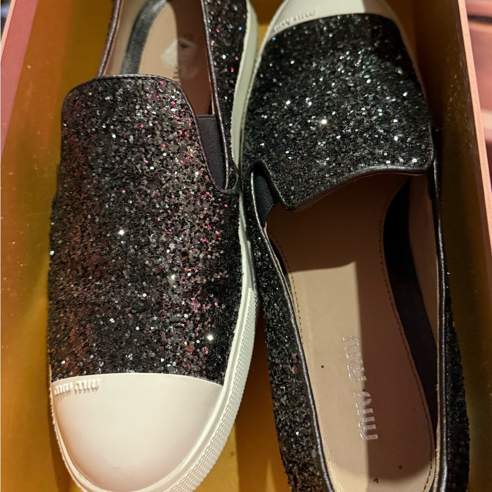 Mui Mui Calzature Donna Ardesia Glitter